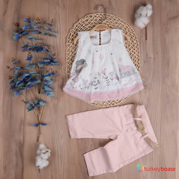 Serenity Baby Girl's outfits with pants- 4020 - Image 3