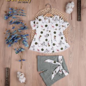 Serenity Baby Girl's Outfits With Pants - 4012