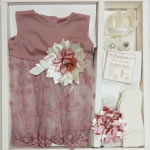 New Born Baby Girl Party Dress Set  S7