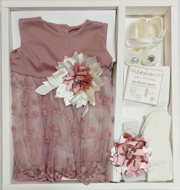 New Born Baby Girl Party Dress Set  S7