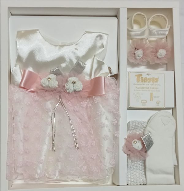 New Born Baby Girl Party Dress Set.