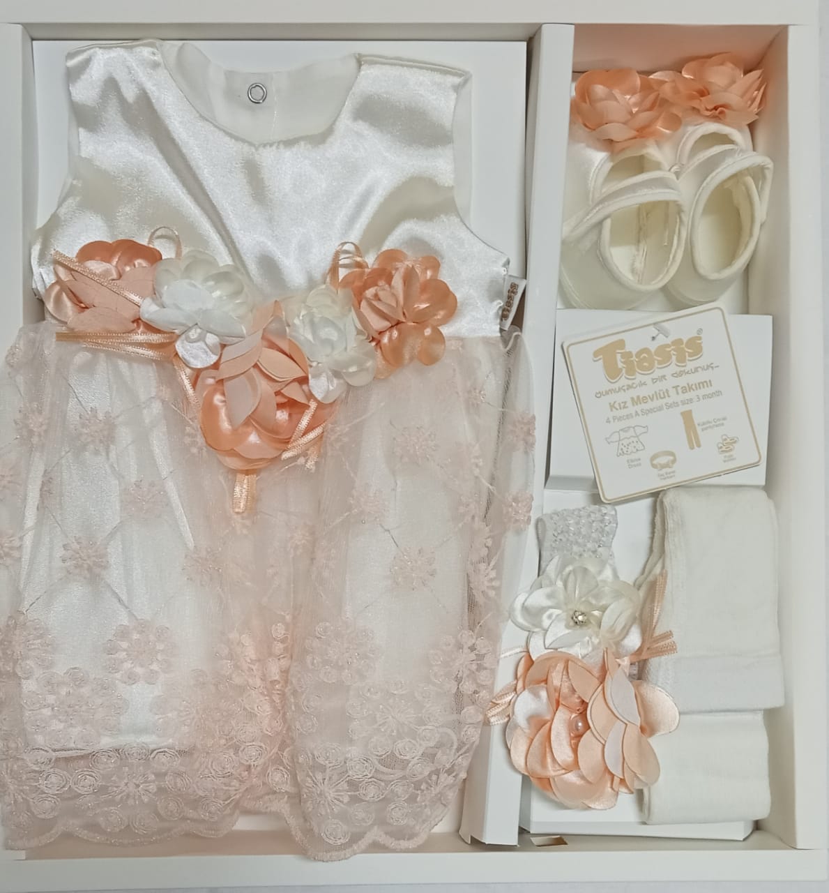 New Born Baby Girl Party Dress Set S2