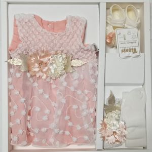 New Born Baby Girl Party Dress Set S1
