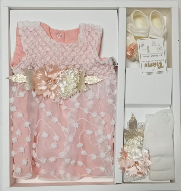 New Born Baby Girl Party Dress Set  S1