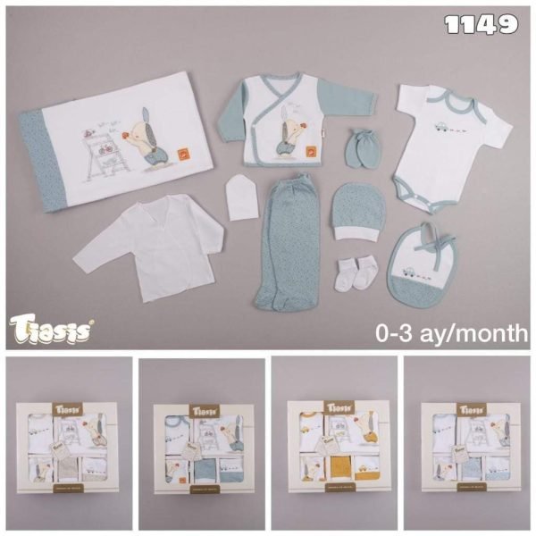 Turkish New Born Baby Dress Set S17 - Image 2